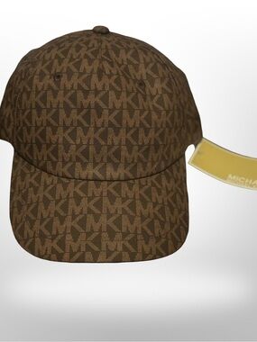 Michael Kors Brown MK Monogram Baseball Cap